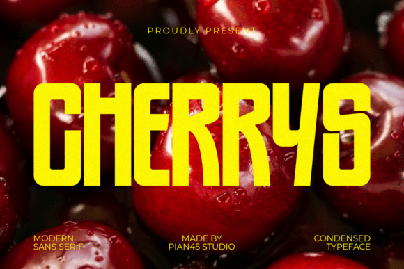 Cherrys: A Bold Sans Serif Font for Crafters and Product Designers