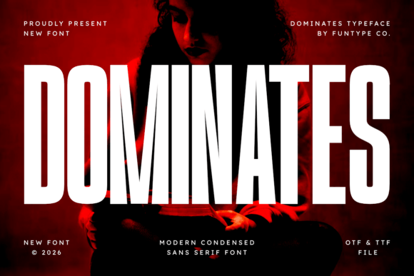 Dominates: A Bold Sans Serif Font for Impactful Digital Typography