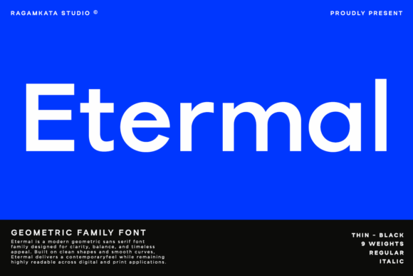 Etermal: A Modern Sans Serif Font for Timeless Editorial Design