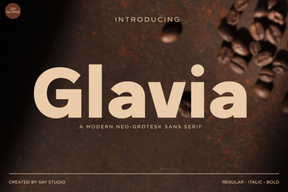Glavia: A Modern Sans Serif Font for Handmade Labels, Invitations, and Shop Branding