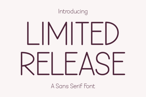 Limited Release: A Minimalist Sans Serif Font for Elegant Editorial Design