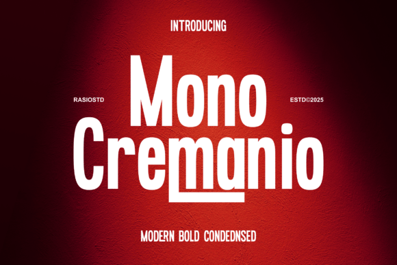 Mono Cremanio: A Bold Condensed Sans Serif Font for Modern Branding