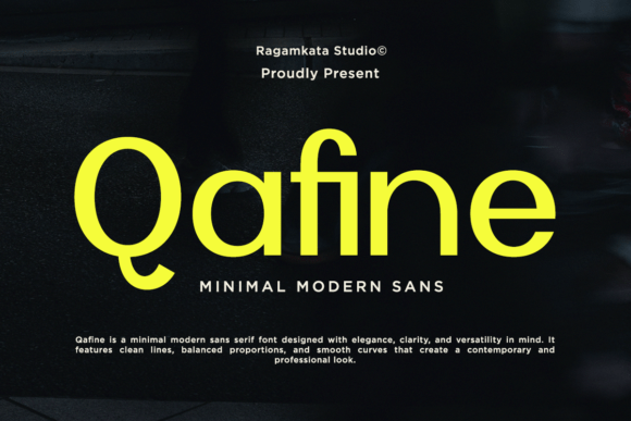 Qafine: A Minimal Modern Sans Serif Font for Handmade Labels, Invitations & Shop Branding