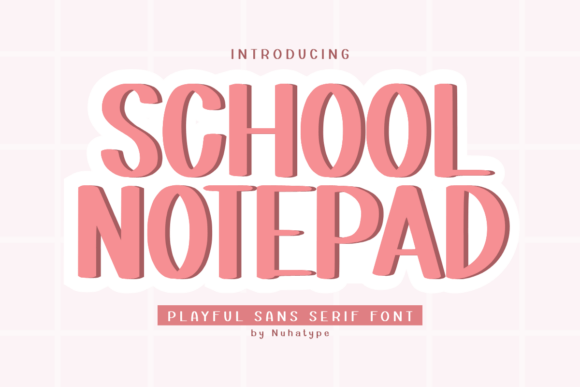 School Notepad: A Cute Sans Serif Font for Handcrafted Campaign Visuals