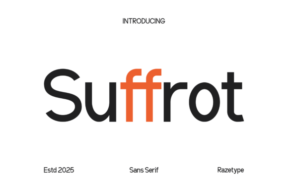 Suffrot Font: A Clean Sans Serif for Modern Branding