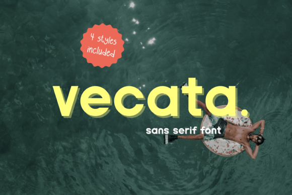 Vecata: A Modern Sans Serif Font for Handmade Labels, Invitations, and More